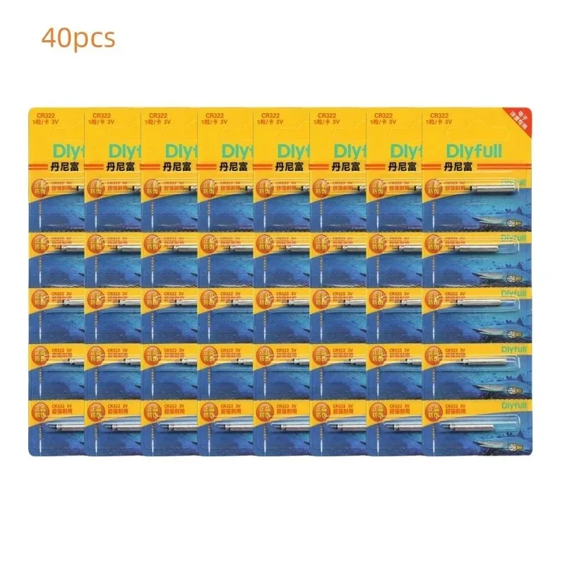 5-100 Stück CR322 Nachtangel-Float-Batterie, leuchtende Lichtbatterie, langlebig für elektronische Angel-Floats und Angelzubehör