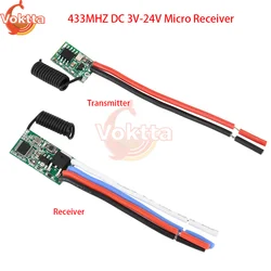 433MHZ DC 3V-24V Micro Receiver Wireless Remote Control Switch 3.6V 5V 9V12V 24V Universal RF Module Receiver Transmitter