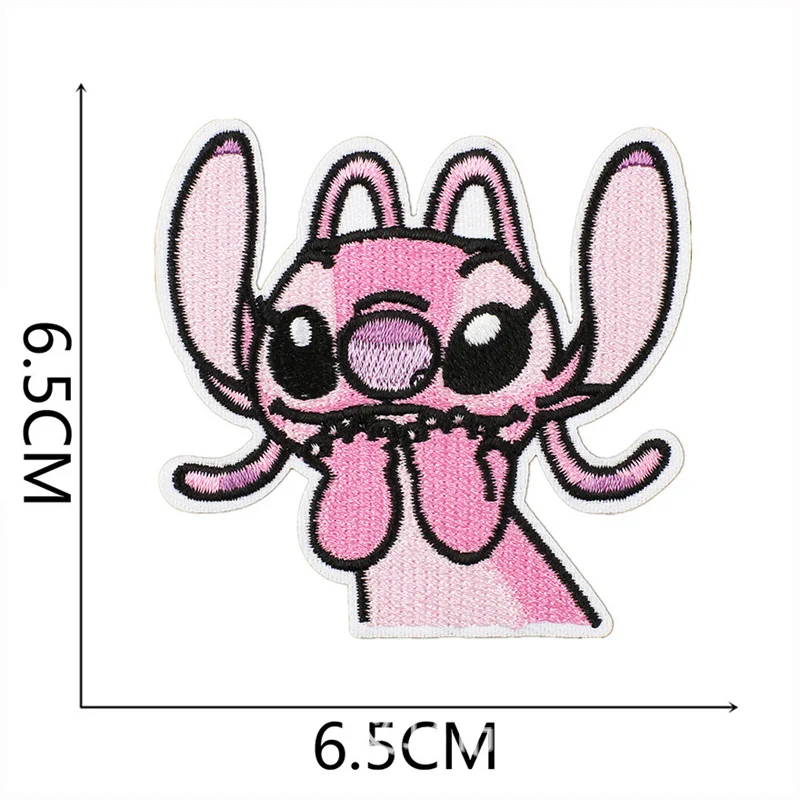 1pcs Lilo & Stitch Embroidery Cloth Stickers Disney Bags Clothes DIY Accessories Kids Pants Hole Repair Iron On Patch Applique