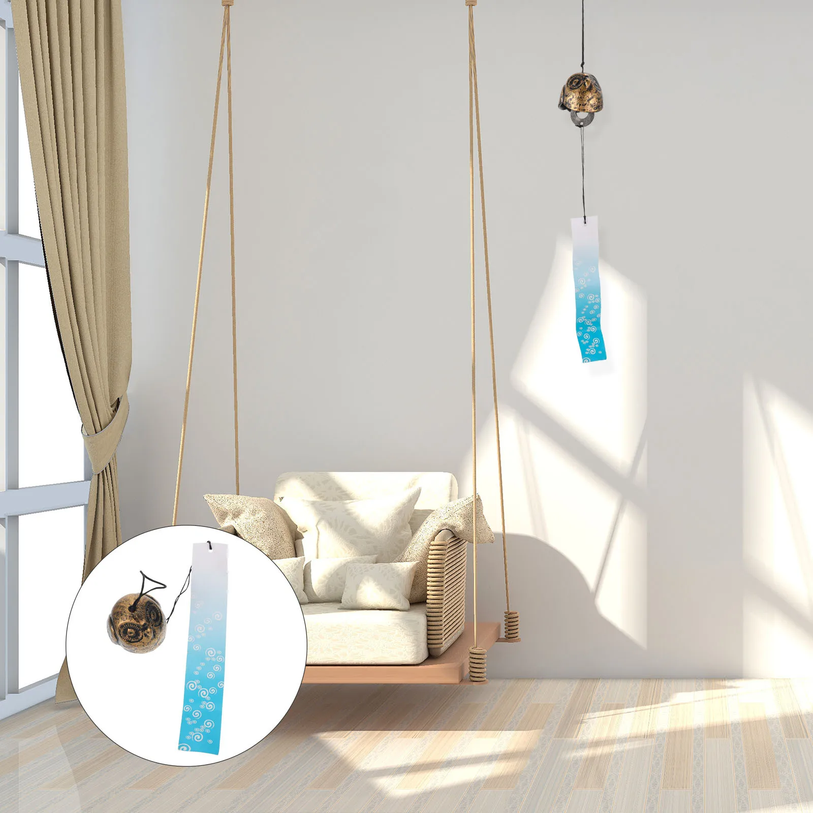 

1Pcs Creative Cast Iron Owl Wind Chime Handmade Decorative Pendant for Hanging Home Garden Window Wind-Bell Decorative Pendant