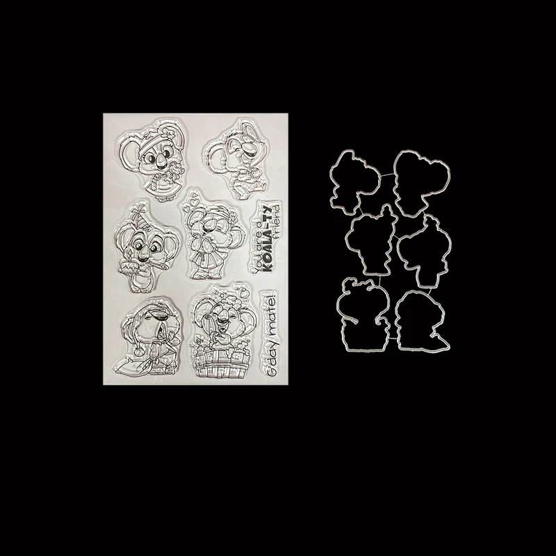 Monkeystamp Animal Skunk Metal Cutting Dies and Clear Stamp for DIY Scrapbooking Photo Album Decorative Embossing Paper Cards - view 6