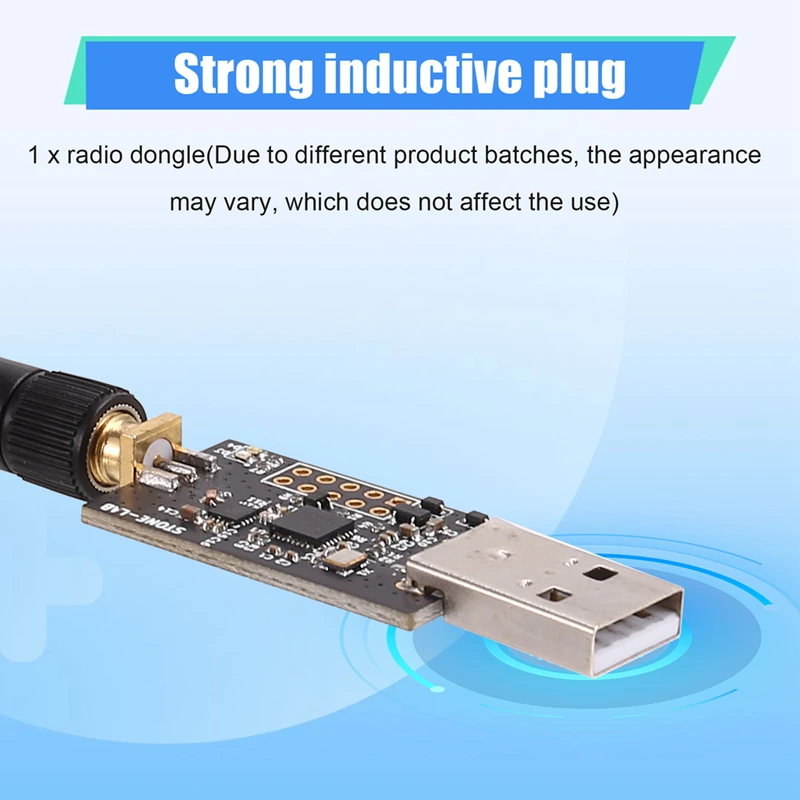 1 peça crazyradio pa-dongle de rádio usb de longo alcance 2.4ghz com antena baseada no alcance nrf24lu1 + 1km los