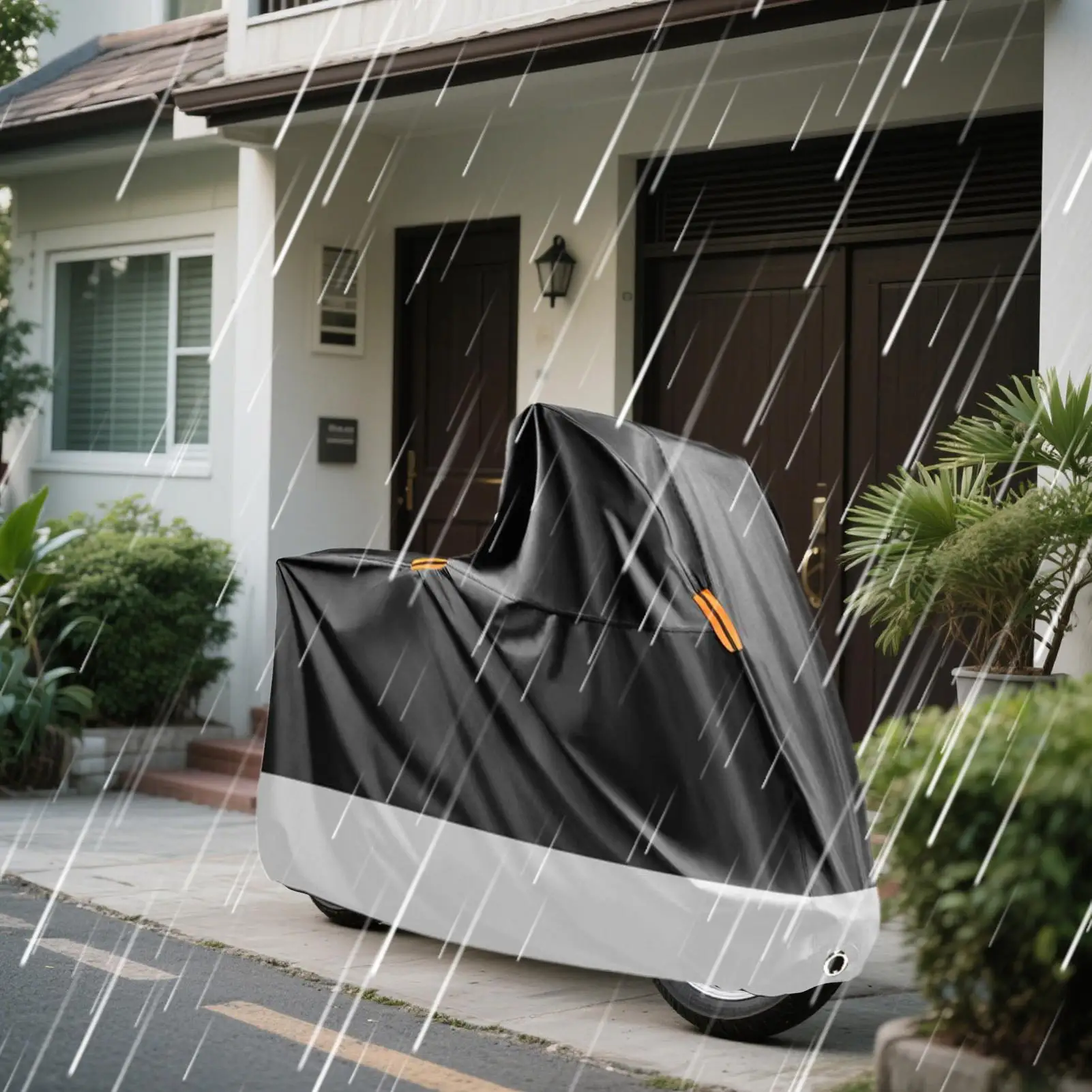 

Motorcycle Cover Waterproof Outdoor Heavy Duty Motorcycle Protective Cover Windproof Protective Shade Guard Portable Motorbike