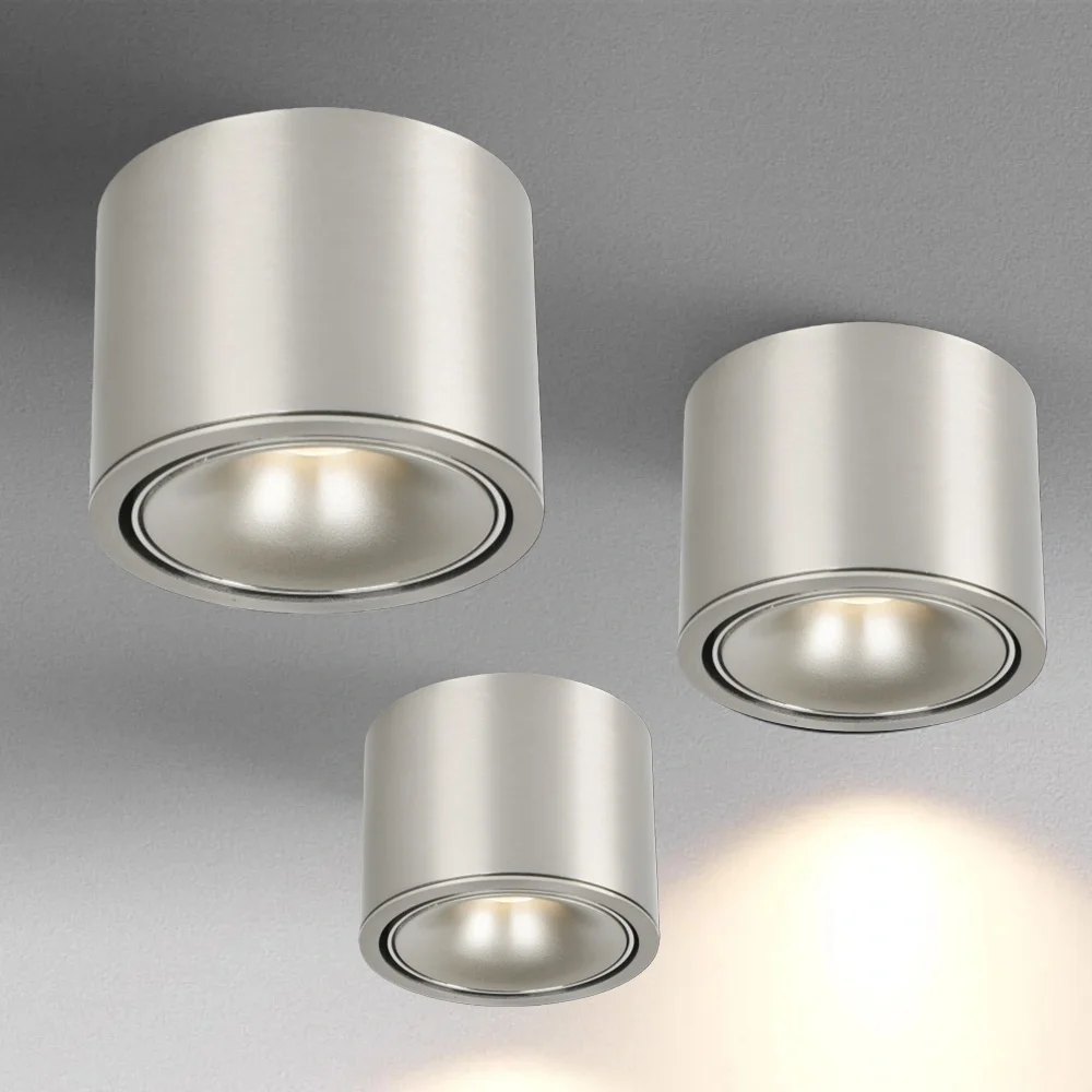 

Ultra Thin Surface Mounted Rotating Anti Glare Downlight COB Ceiling Lamp Dimmable LED spotlights AC220V living room bedroom