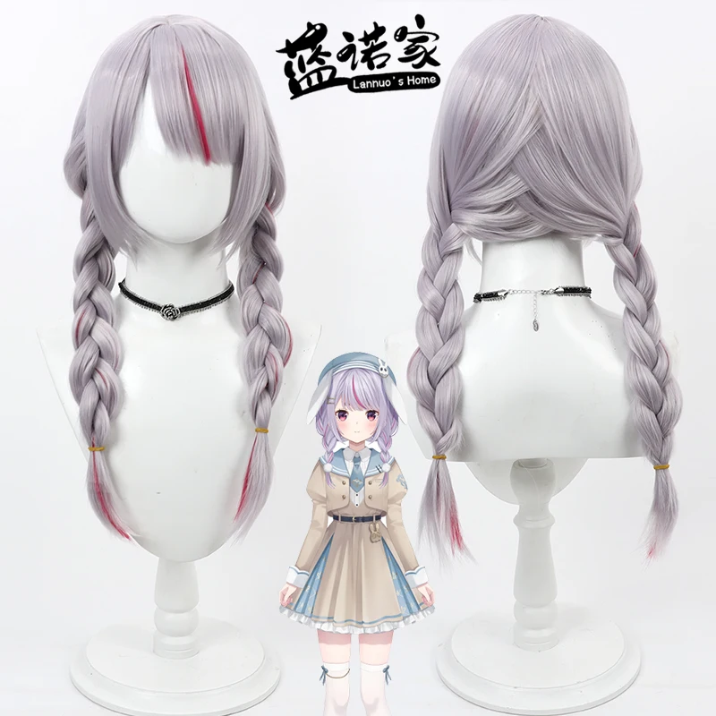 Virtual YouTube Vtuber Mimi Toki Cos Cosplay Wig Halloween Carnival Party Props Synthetic Hair Heat Resistant Fiber + Wig Cap