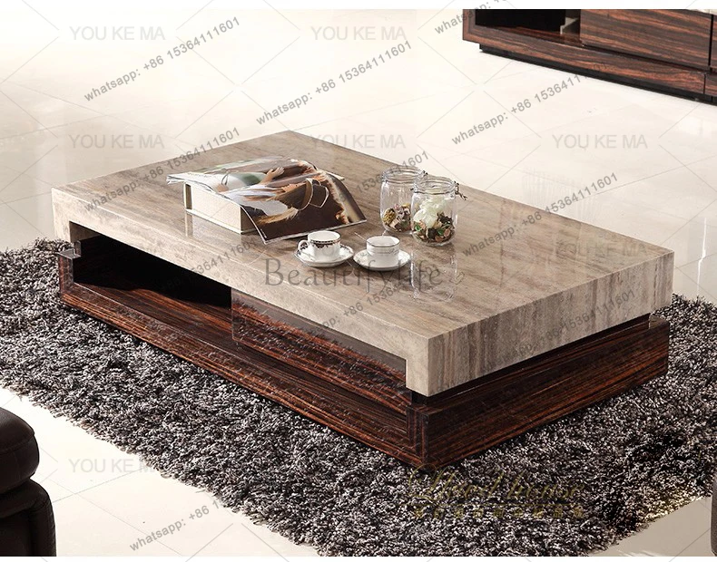 Post-modern coffee table living room pattern square high-end storage table tea table