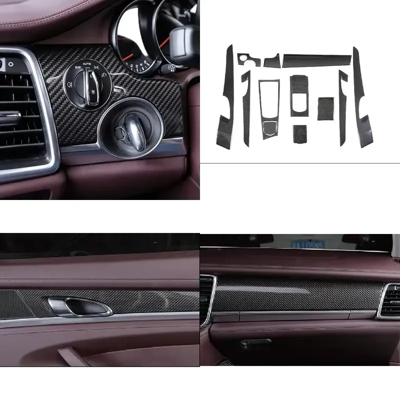 【CHIMU HOME】 Real for Carbon Fiber Interior Trim Kit for Panamera 10-16 LWB for Aesthetic Styling Modification Set