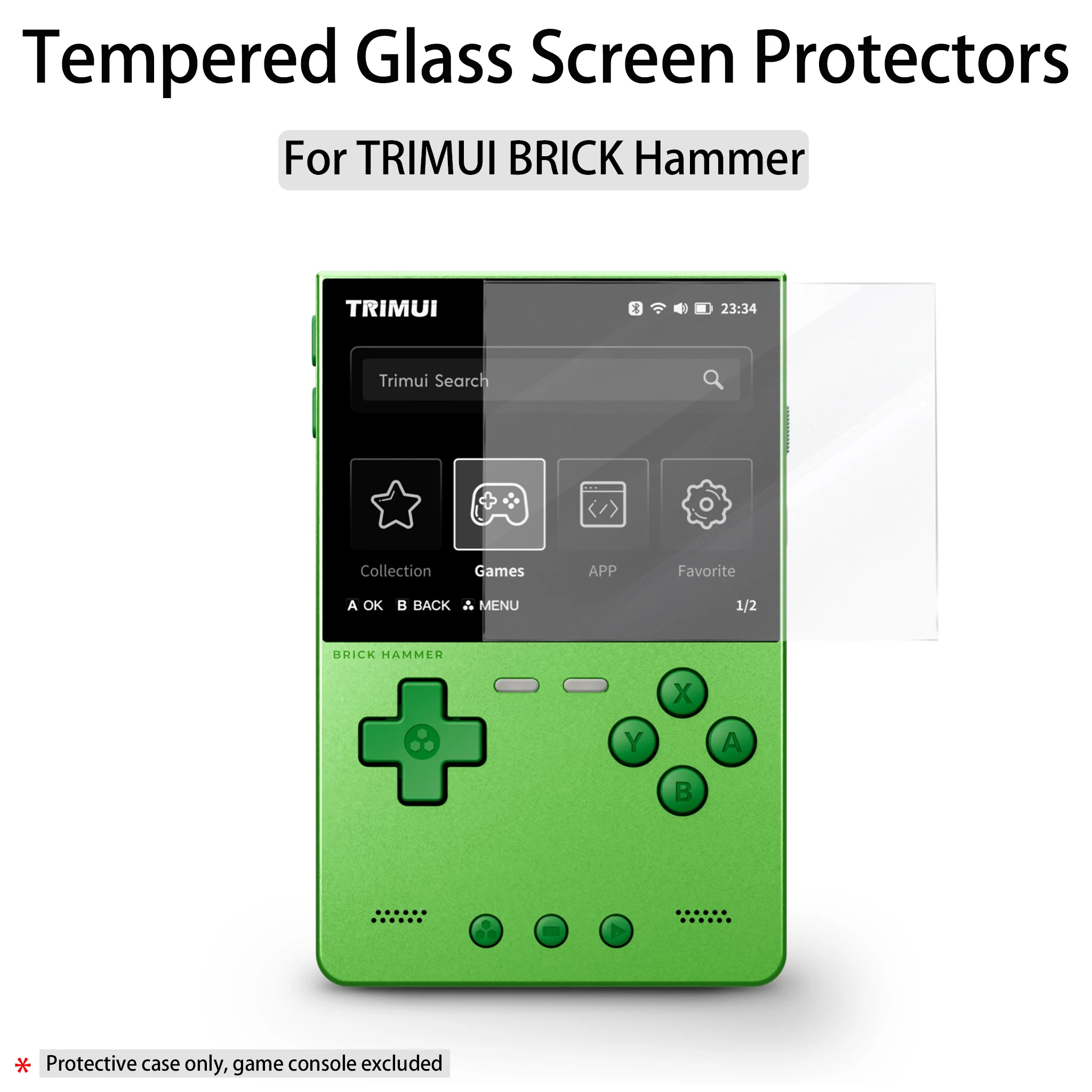 Tempered Glass Screen Protectors for TRIMUI BRICK Hammer Game Console Hardness Protective Films Game Accessories