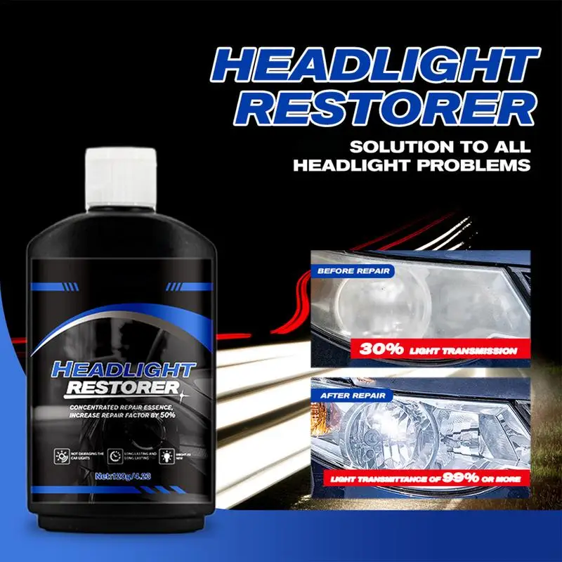 Headlight Polish Instant Renewal 120g Headlight Restorer Cleaner With Sponge Headlight Repair Polish Cleaner Brings Headlights