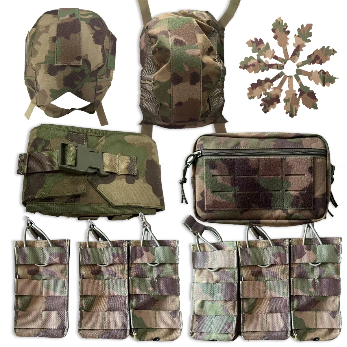 Customized Swiss TAZ16 camouflage tactical equipment -For Maritime helmet cover/ triple/quadruple magazine bag/DIY equipment