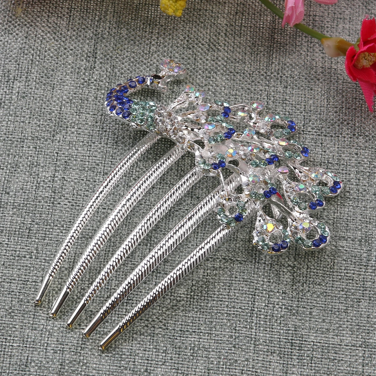 

Rhinestone Hairpin Comb Lightweight Durable Wedding Party Accessories Women Hair Clip Decorative Combs For Bridal Prom Church