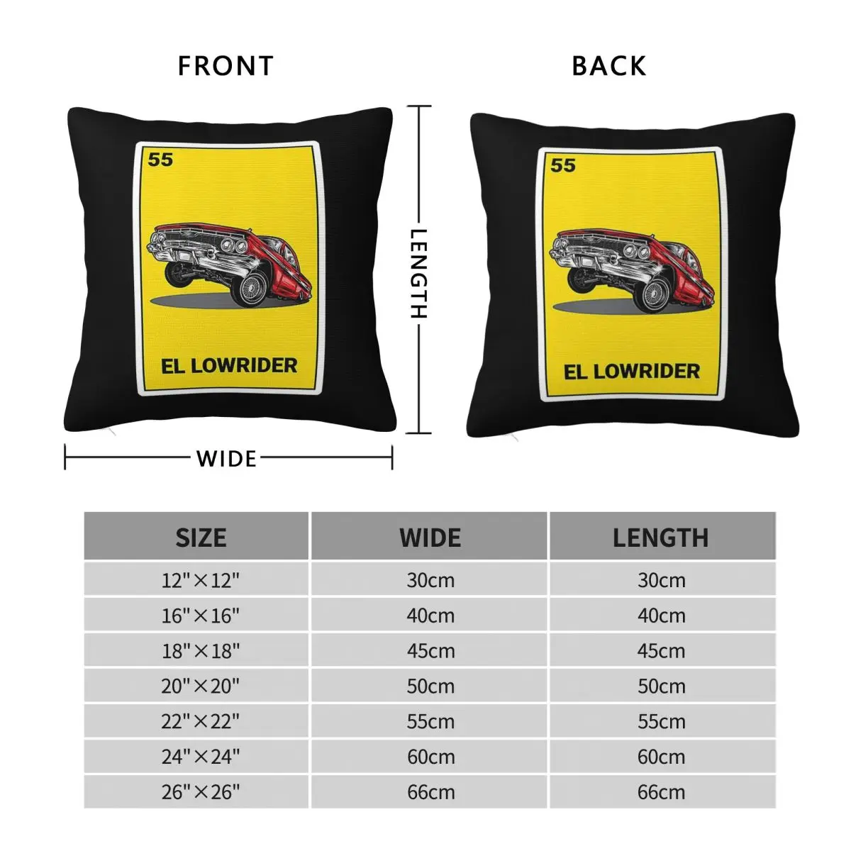 El Lowrider Chicano Pillowcase Polyester Linen Velvet Creative Zip Decorative Throw Pillow Case Room Cushion Cover 18