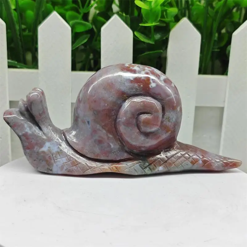 Natural Ocean Jasper Carving Reiki Healing Fengshui Stone Gift Home Office Decoration Gift 1PCS