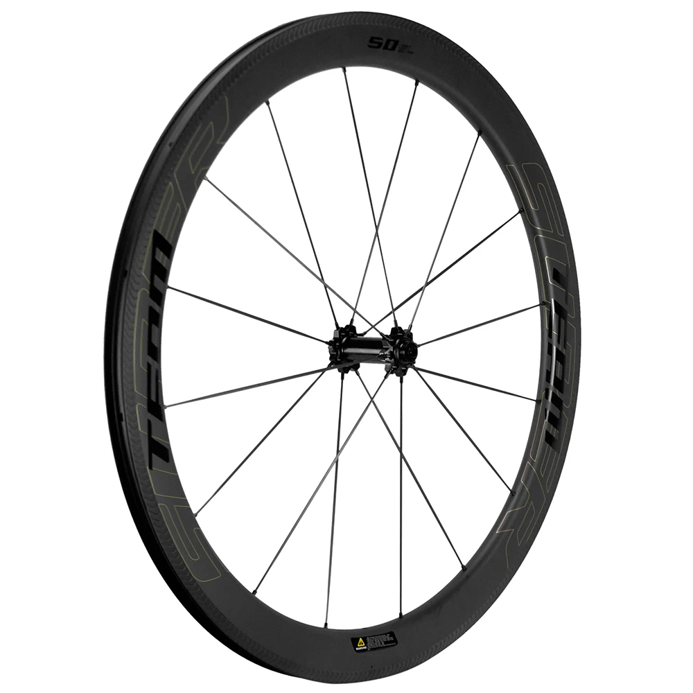 SUPERTEAM Carbon-Speichenräder, 50 mm Carbonfaser-Laufradsatz, Straßenfelgen-Bremsräder, schlauchloses Drahtreifen – Detail 2