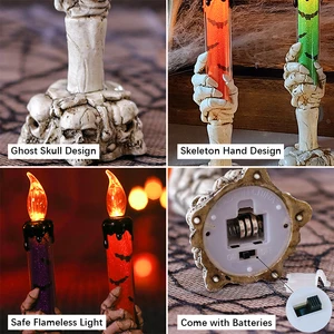 İskeletin Elindeki Fener, Cadılar Bayramı ışıkları, Mumlar, Masadan Dekoratif Sokak Lambası, Aydınlatma, Hayalet, Parti, Dekor, Perili Ev 8 en çok satan, bir hayalet ışık - №7