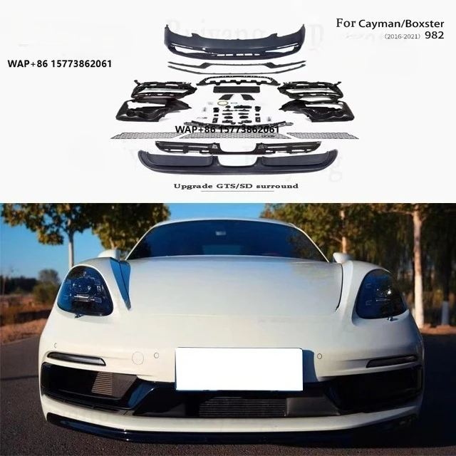 

2016-2023 Cayman 718/GTS Boxster Body Kit Rear Grille and Front Bumper Upgrade to GTS Style New Condition