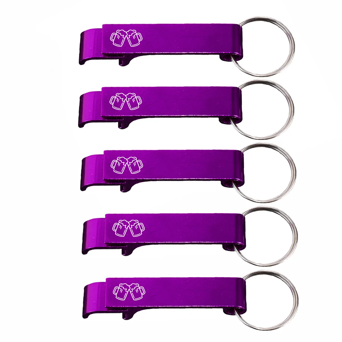5pcs Custom Name Keychain Aluminum Alloy Set