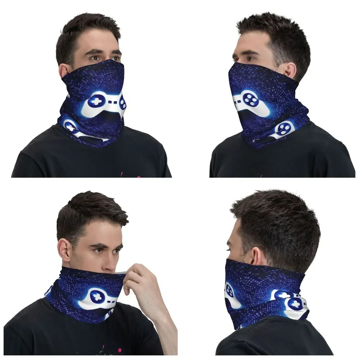 Video Game Gamer Controller Bandana Neck Warmer Men Women Winter Ski Tube Scarf Gaiter Gaming Gamepad Gift For Boy Face Cover