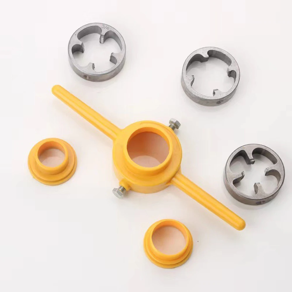 6 Pcs/Set PVC Water Pipe Die Threader Making Tool Set，1/2\