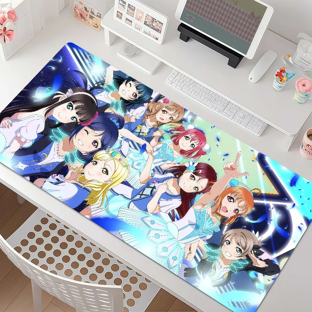Cute Love Live S-sunshine Anime Mouse Pad Anti Slip Rubber Edge Locked Thickened Laptop Gaming Desk Mat