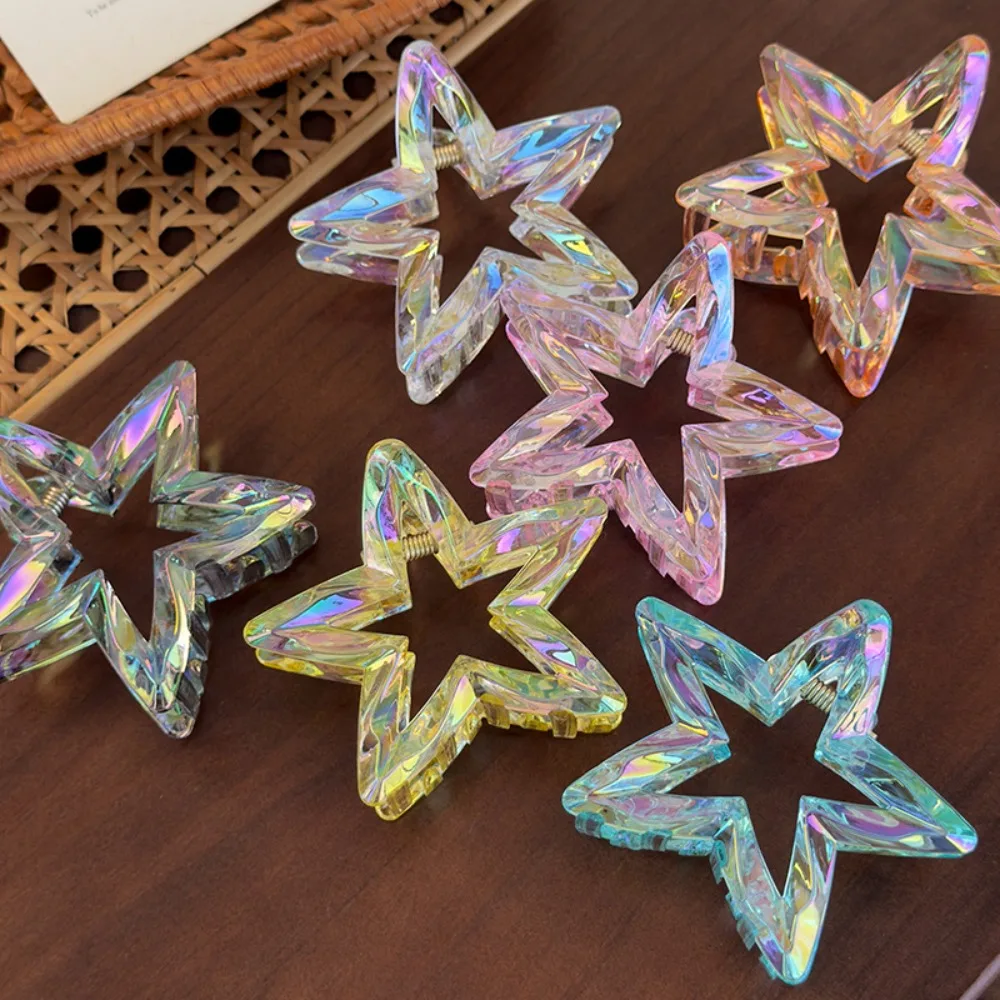 

2025 New Summer Acrylic Star Fashion Hair Clip for Girls Women Hair Claws Clips Girl Hairpin Korean Hair Accessories Headwear