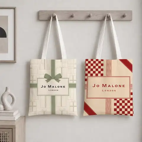 Famous Brand J-Jo MaloneS Storage Bags Eco Cotton Canvas Tote Lightweight Foldable for Travel Work Shopping Beach Gym