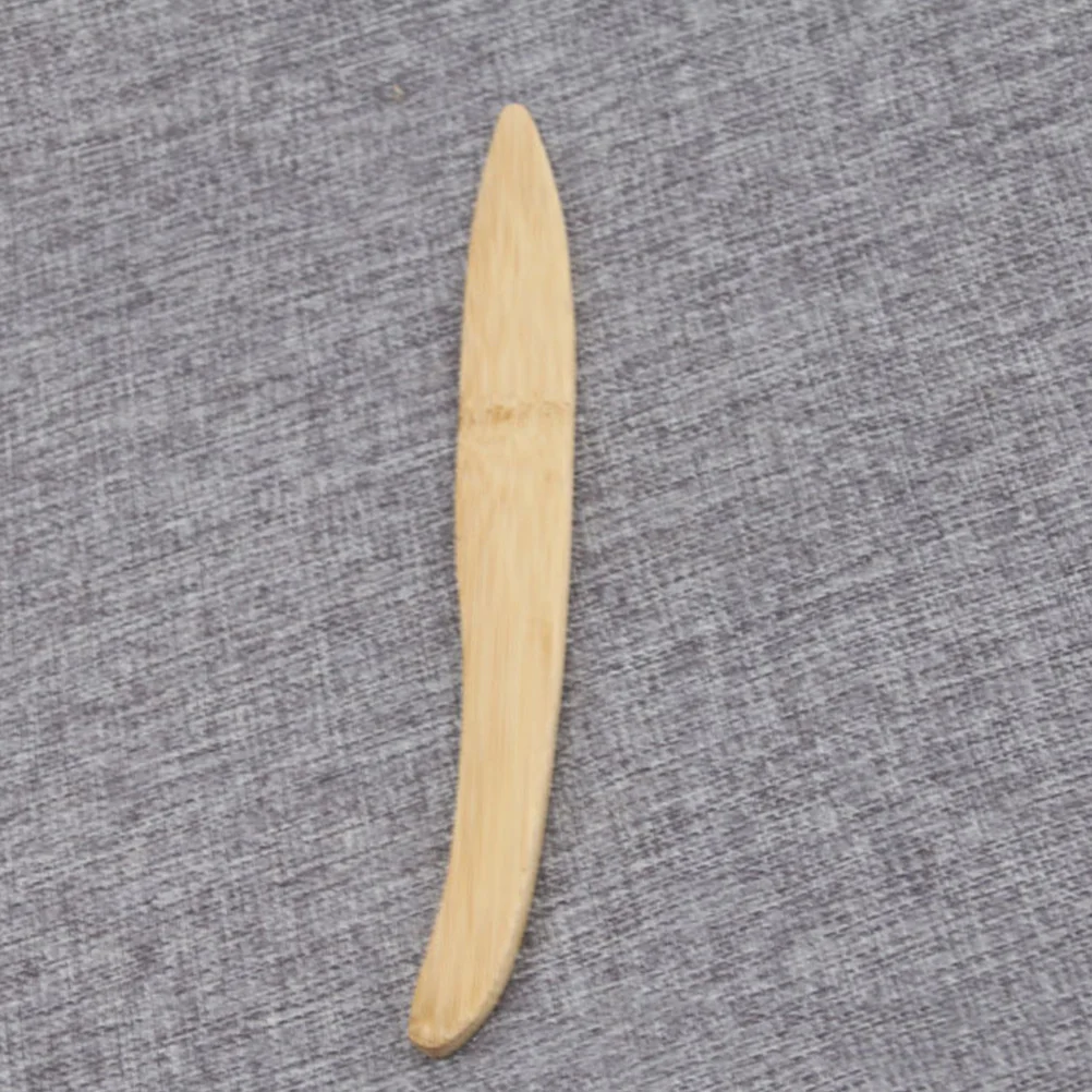 قاطعة ورق من الخيزران بتصميم مريح وخفيف الوزن عالي الجودة للاستخدام المنزلي والمكتب والمدرسة وفتاحة أظرف ورقية للخط #3