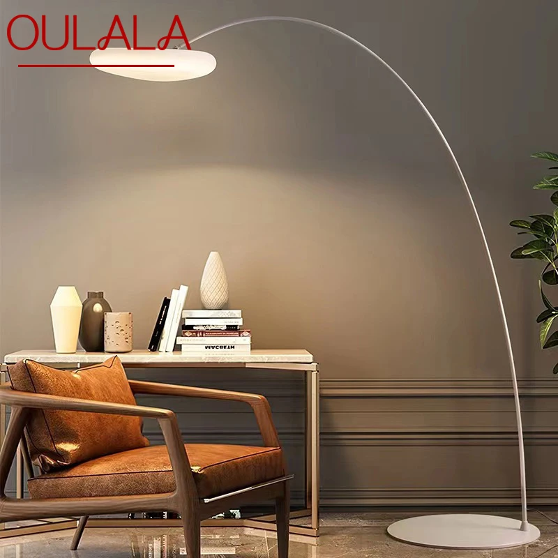 OULALA Fishing Floor Lamp Nordic Modern Family Living Room Beside The Sofa Creative Cloud LED Decorative Standing Light