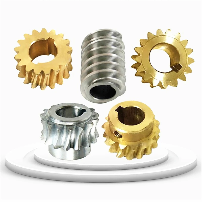 Meat Grinder Repair Parts 15/17 Teeth Turbine Worm Gear 1.4/1.6/2/2.1CM Keyway Hole Diameter Copper/Aluminum Gear
