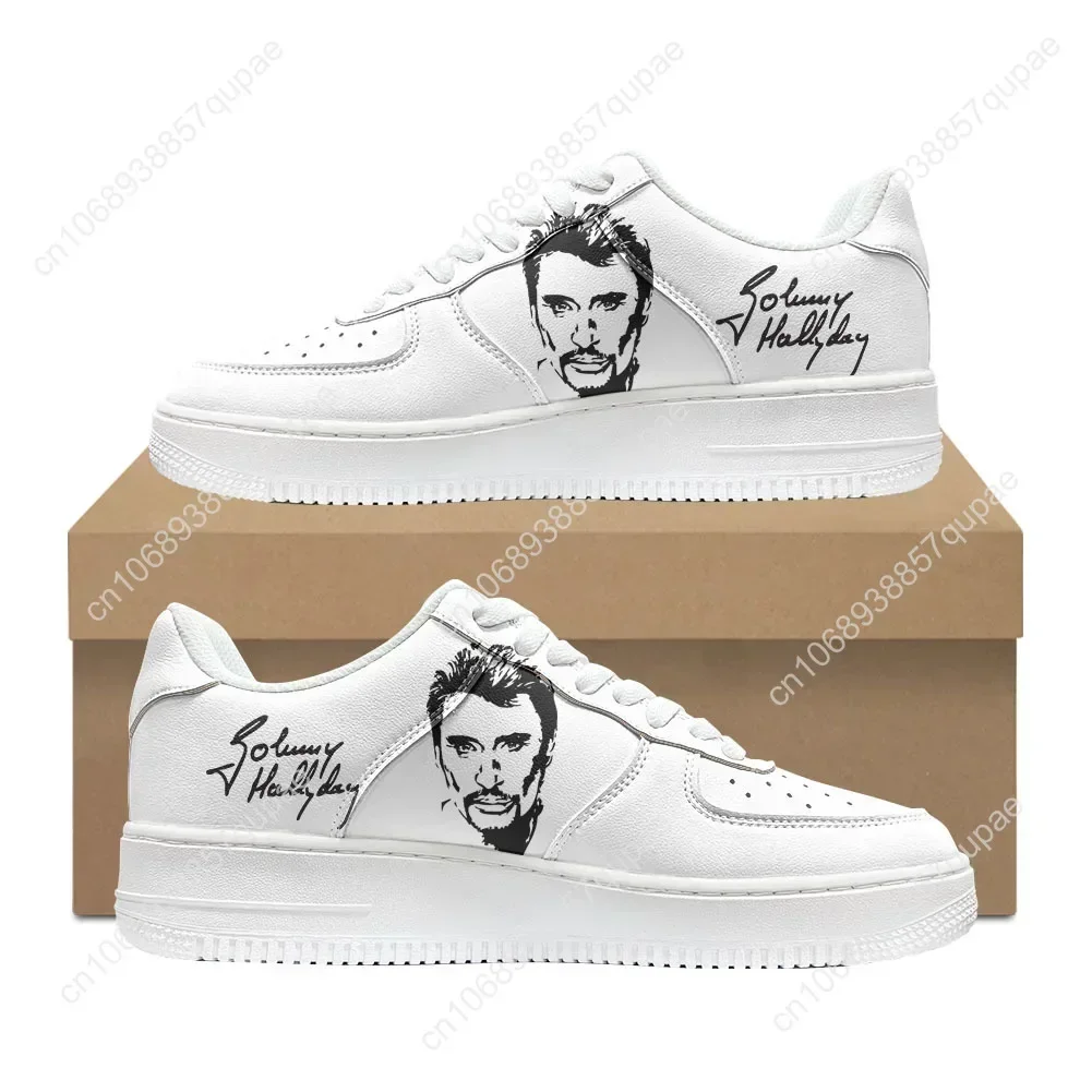 Johnny Hallyday Rock Singer Shoes AF Basketball Mens Womens Running Sports Flats Force Sneakers Lace Up Mesh Custom Shoe