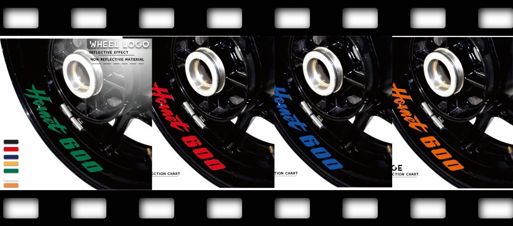 

Pegatina reflectante con logotipo de rueda de Moto rcycle, a calcomanías decorativas para HONDA HORNET600 hornet 600