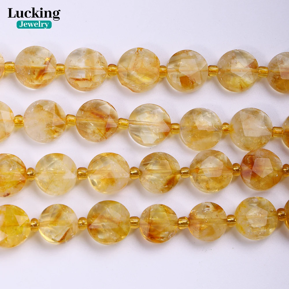 

Natural Citrine 9-10mm Baduk Shape Beads Loose Crystal Beads for Jewelry Making DIY Chakra Bracelet Perfect Gift