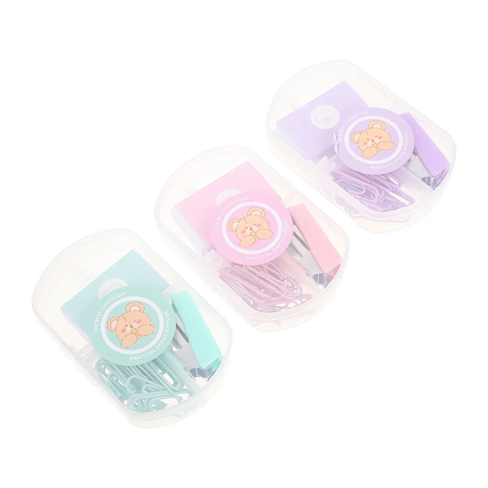 3 set Stapler Staple Clips Kit Office Binding Supplies Student Stationery Multi-Use Paper Fastener Set For Home School Work