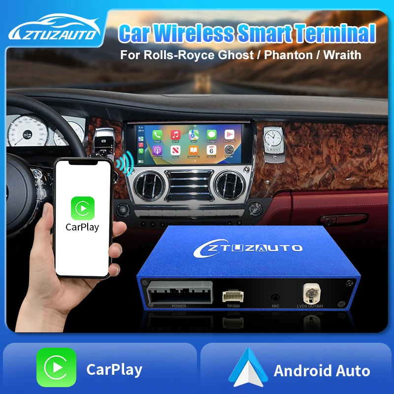 Wireless Carplay Box For Rolls Royce Ghost/Phantom/Wraith 2010-2016  With Android Auto CarPlay Airplay Autolink Module Smart Box