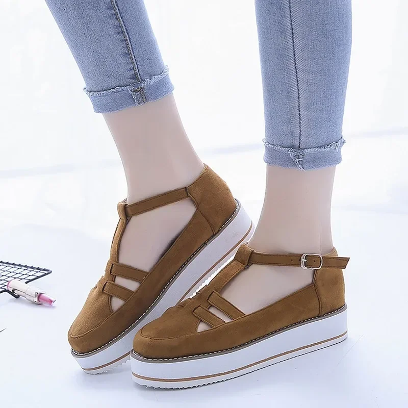 2024 Summer New Breathable Mesh Wedge Casual Sport Shoes Plus Size 42 Non Slip Woman Vulcanize Shoes Platform Women Sneakers