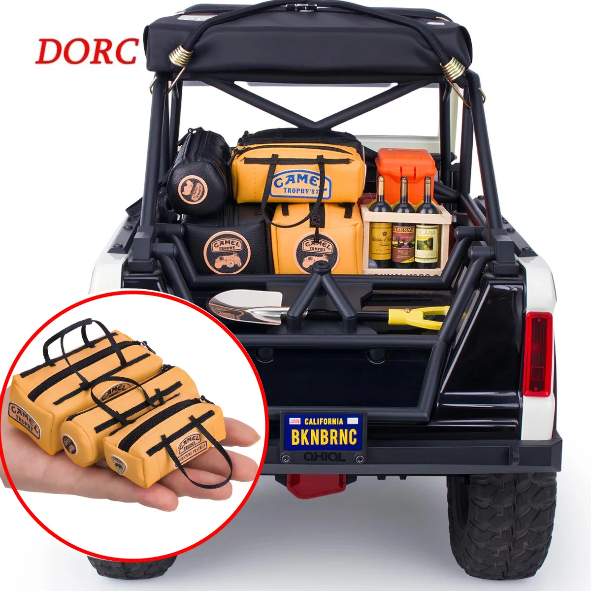 3 sacs de voyage en cuir simulé pour modèles réduits 1/10 1/8 1/16 Crawler – Compatible SCX10 TRX4 TRX4M WPL
