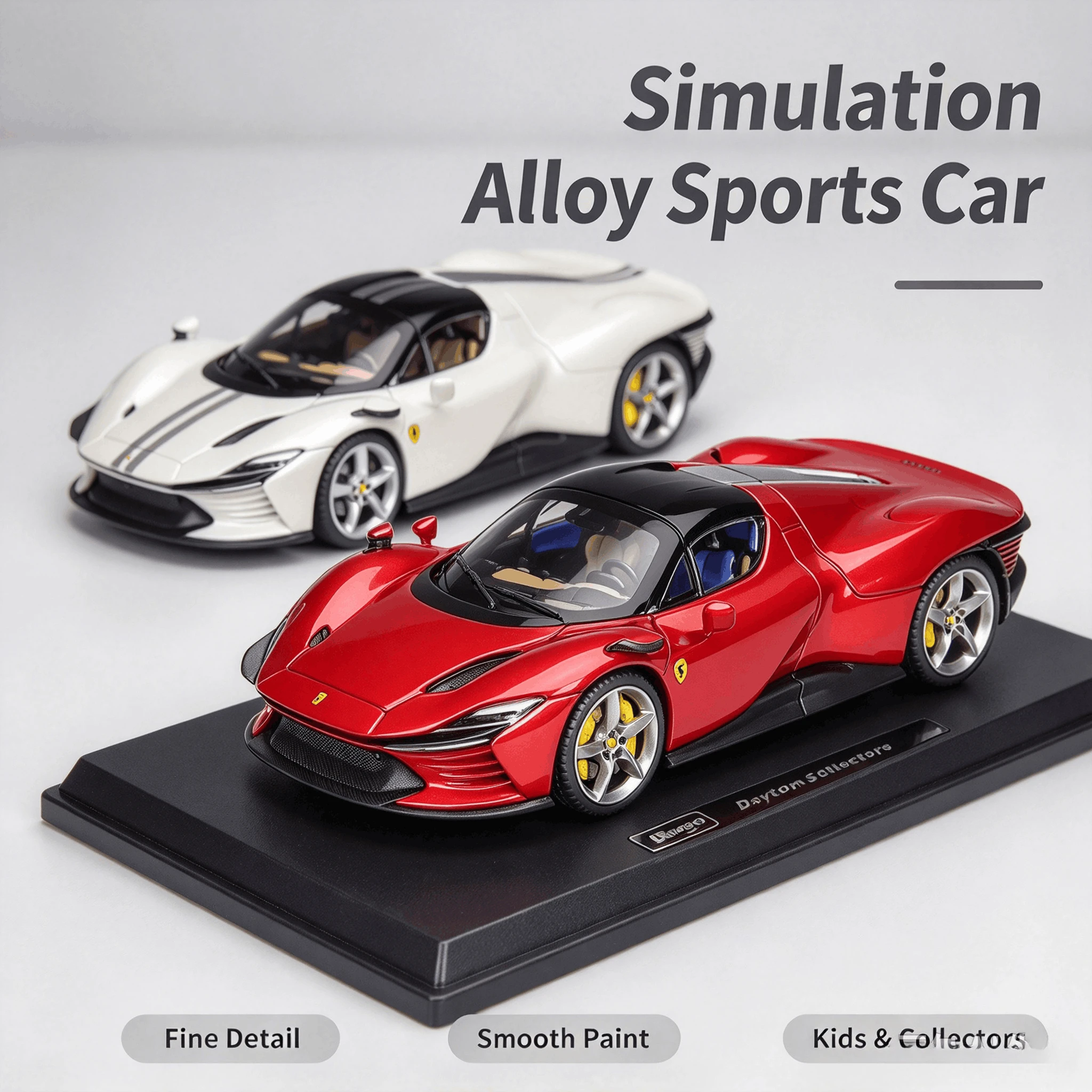 1:18 Scale Daytona SP3 Diecast Car Model, Premium Finished Simulation Alloy Sports Car Collectible Toy