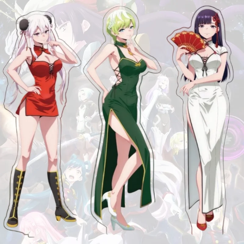 

Ren Yamashiro Kyoka Uzen Tenka Izumo Mera Urakami Acrylic figure Stand Anime Chained Soldier peripheral Key chains