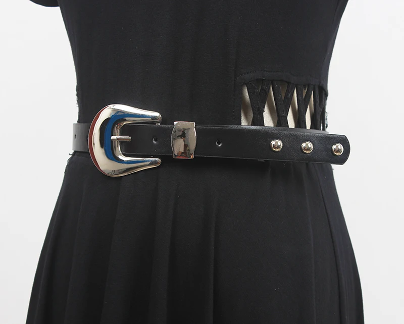 Women's Runway Fashion Genuine Leather Cummerbunds Female Dress Corsets Waistband Belts Decoration Narrow Belt R1676