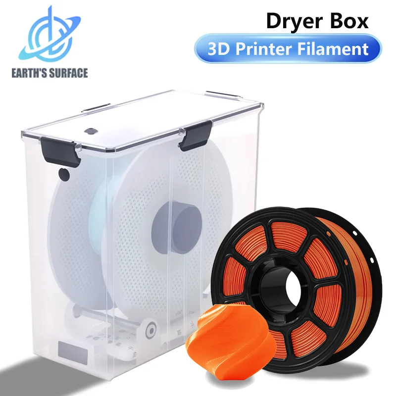 

Upgrade 3D Filament Dryer Box Real-Time Monitoring Moisture Resistant Sealed Drying Box With Tube Bracket For PLA ABS PETG 3D Pr