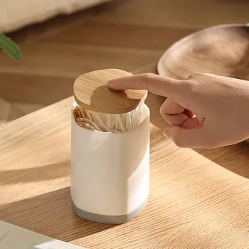 면 봉오리 면봉 이쑤시개 디펜서, 거실 케이스 이쑤시개 보관함, 자동 팝업