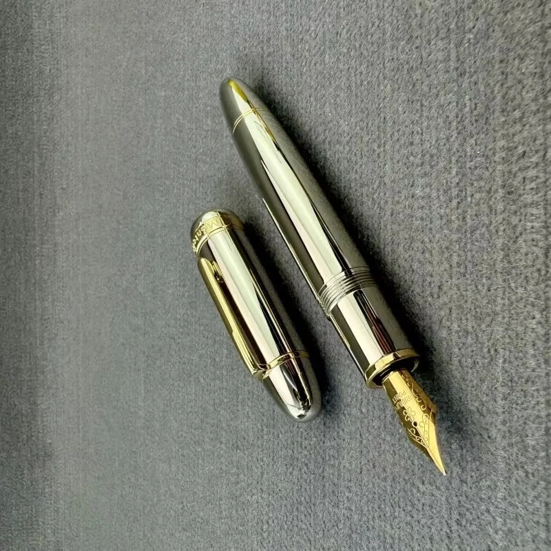 Montefiore Full Metal Fountain Pen Iridium Gold F 0.5mm Nib Ink Pen Absorb Ink Financial School Supplies Write Stationery