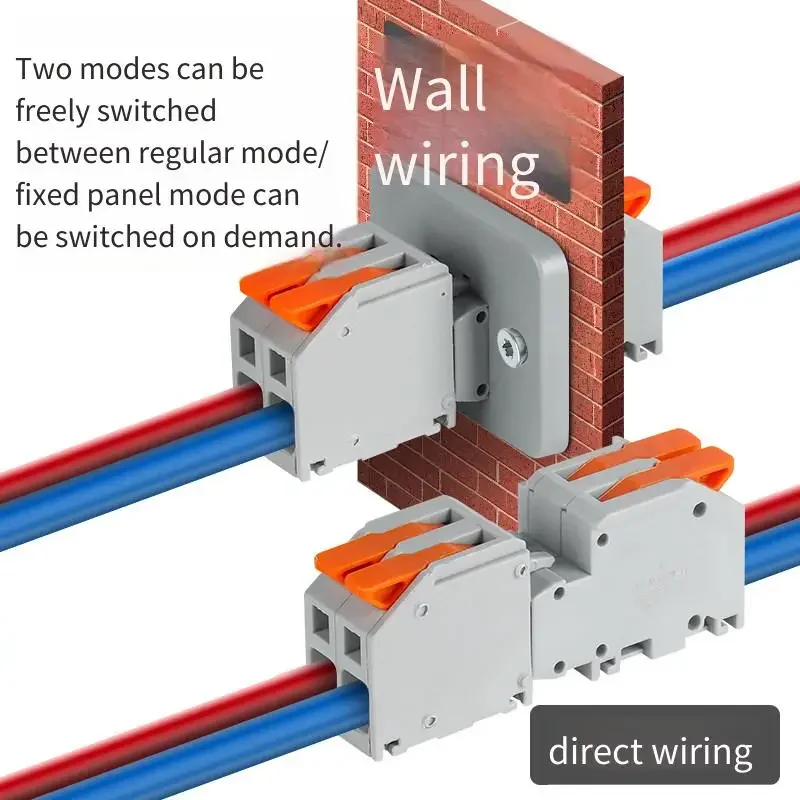 Through-the-wall Quick Terminal Block Panel Fixed Plug-in Connector High Current Multi-input Multi-out Solder-free Artifact