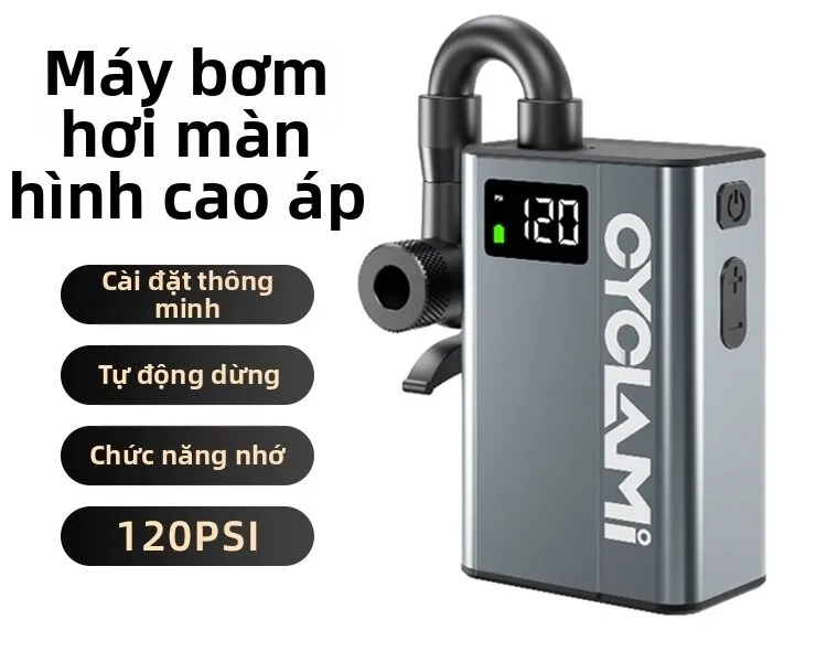 CYCLAMI | Bơm Đạp Xe Điện Mini Di Động Cao Áp Thông Minh