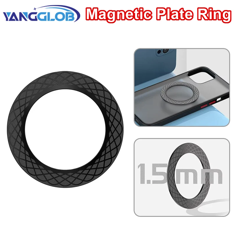 

Магнитное кольцо-пластина для беспроводного зарядного устройства Magsafe, наклейка из железного листа, магнитный автомобильный держатель для телефона для Apple iPhone 14 13 12 Xiaomi