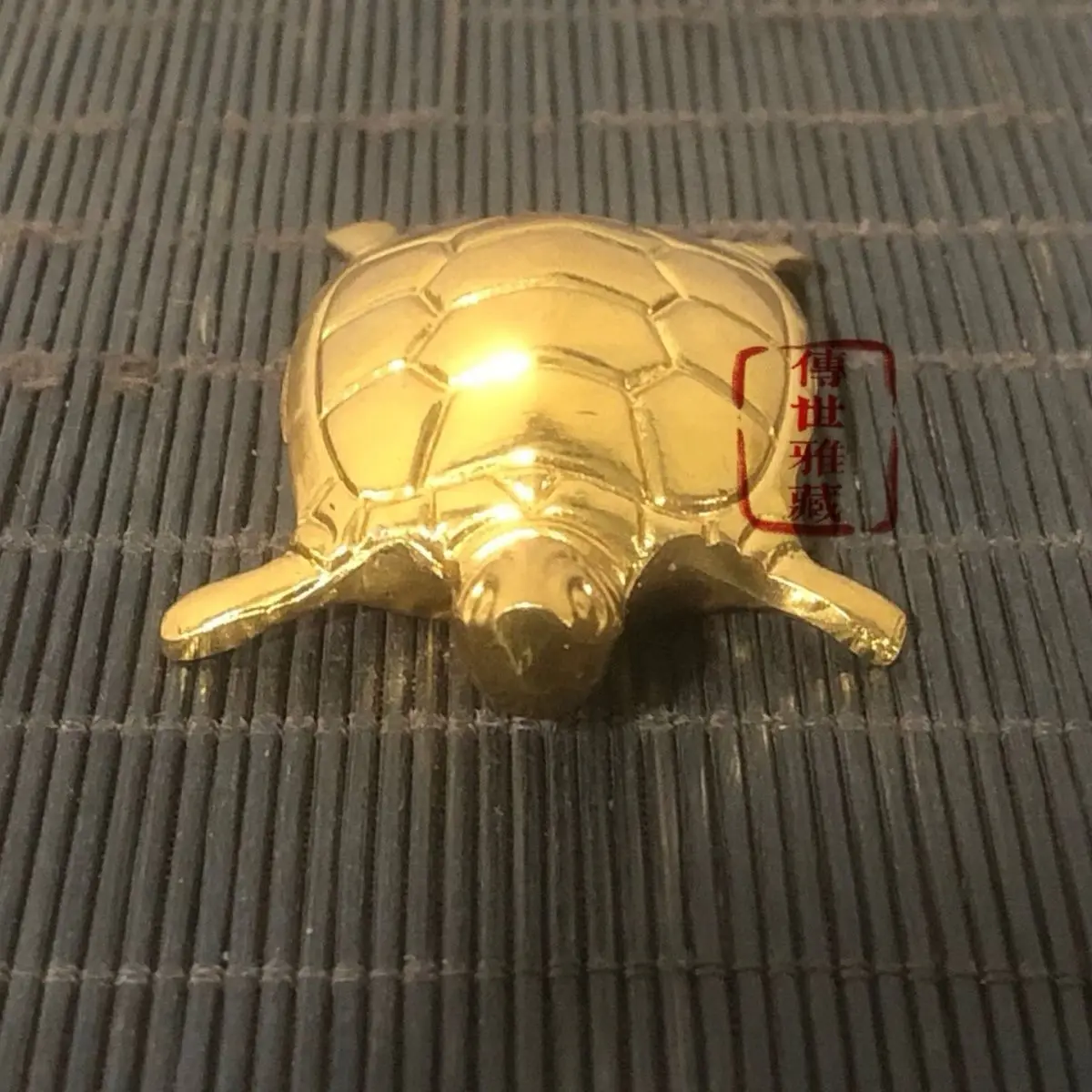Gilded Solid Gold Turtle Craftsmanship Ornament Made in Qianlong Year with Full Gold Turtle