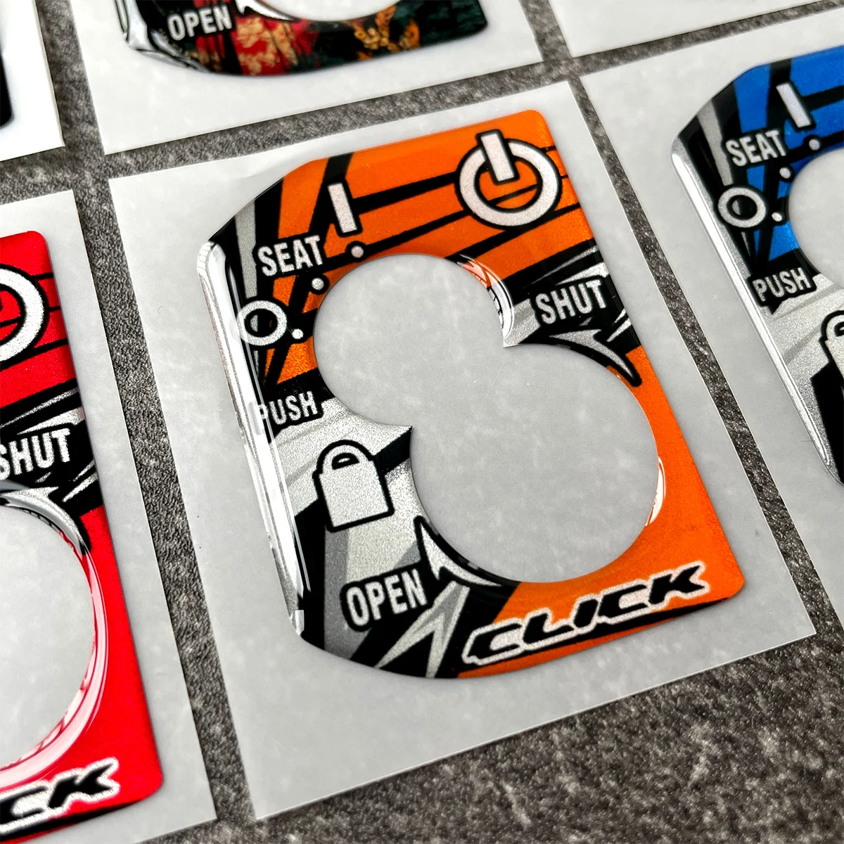 For Honda Click 125i CLICK 125 i Motorcycle Ignition Engine Start Cover 3D Resin Gel Stickers Moto Key Hole Decal Accessories