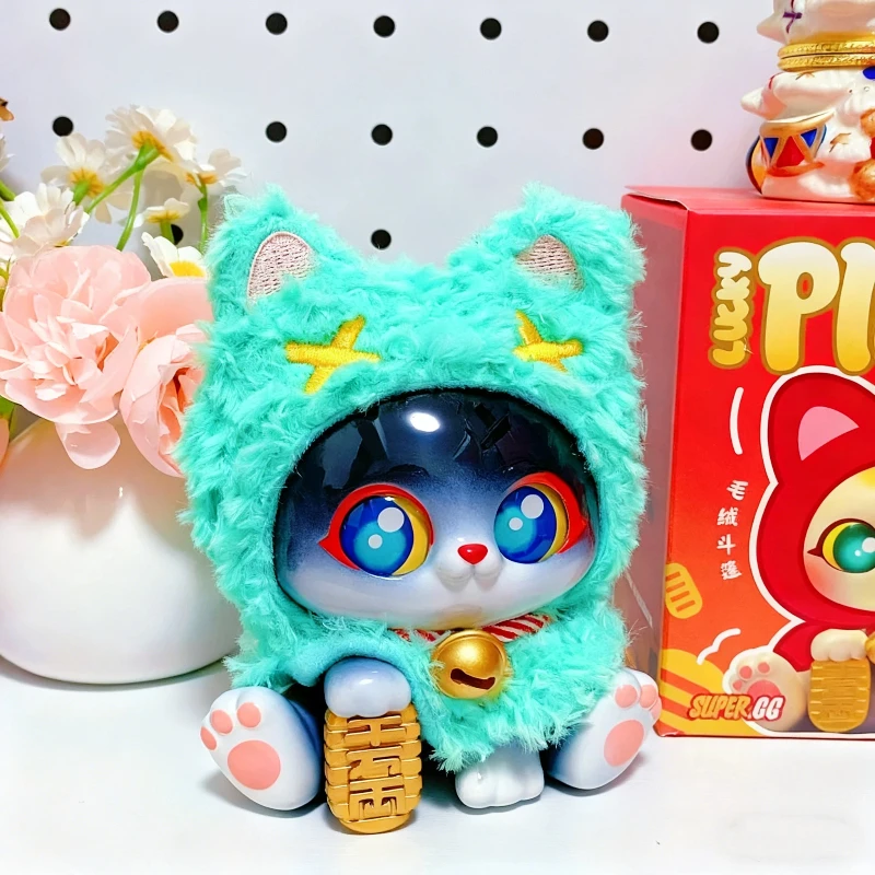 سوبر GG بيكوكو محظوظ عباءة القط سلسلة صندوق أعمى Maneki Neko أفخم قلادة دمية لطيف المفاتيح العصرية لعبة حقيبة ديكو مفاجأة هدية