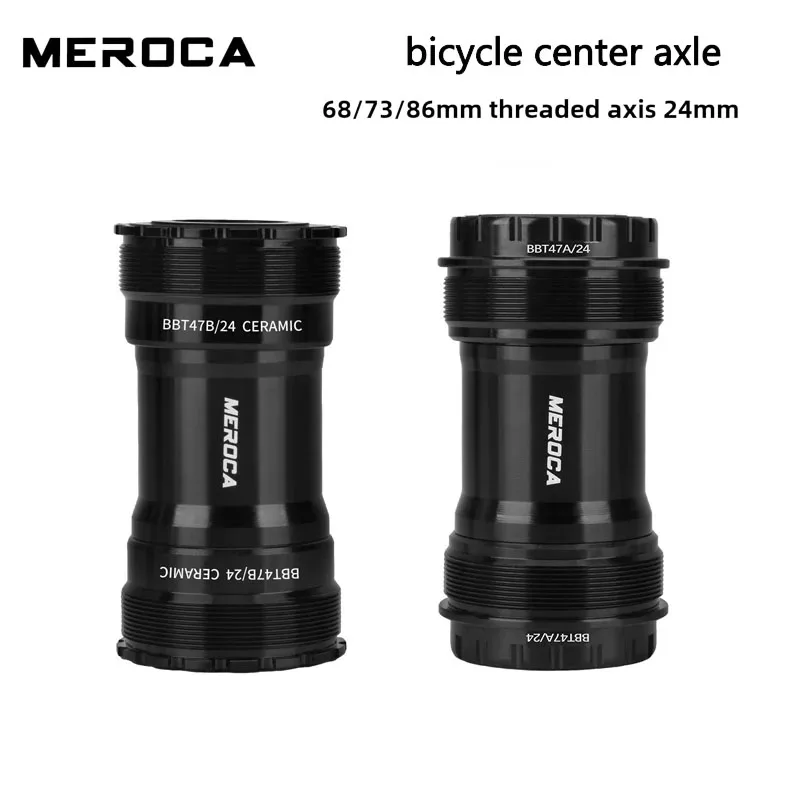 Image of MEROCA T47 Fahrrad-Innenlager 24mm Hohlmitte 68/73/86mm Mittelachse für Straßen- und Mountainbikes BB Fahrradteile