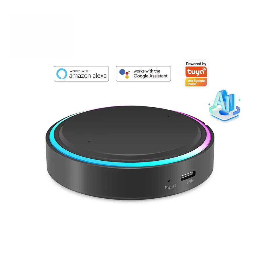 AI Universal Remote Control, Voice Controlled IR WiFi  Tuya Smart Home Device,5m Range Infrared Learning Remote for TV